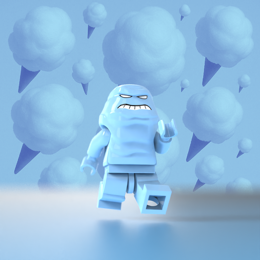 PRIVATE COLLECTION - Subject #0124 - BRIGHT LIGHT BLUE VARIANT